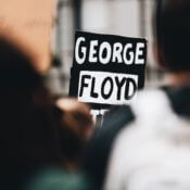 George Floyd demonstration sign
